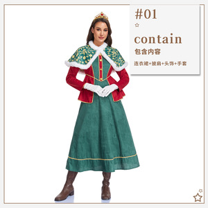 Costume d'Halloween, robe de reine <span class=keywords><strong>médiévale</strong></span> rétro, longue jupe, tenue de spectacle, style <span class=keywords><strong>ferme</strong></span> européenne - Product Image 6