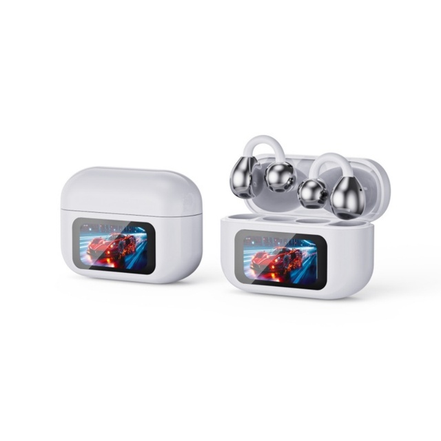 High Quality for Free Clip Earphones with Touch Screen LCD Display Noise Cancelling with Wireless Earbuds