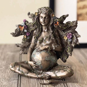 Statue <span class=keywords><strong>de</strong></span> Gaïa en résine, figurine <span class=keywords><strong>de</strong></span> la <span class=keywords><strong>Terre</strong></span> Mère, sculpture mythologique <span class=keywords><strong>de</strong></span> Gaïa millénaire pour la décoration spirituelle <span class=keywords><strong>de</strong></span> la maison - Product Image 4