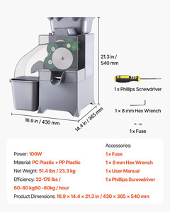 Exprimidor de Naranjas Comercial, Máquina Exprimidora Eléctrica de 100W para el Hogar, Extractor de Limones, Cítricos y Granadas - Product Image 1
