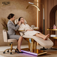 Table de massage électrique professionnelle à 3 moteurs pour soins du visage, lit de beauté pour cils, table de massage facial pour salon de beauté