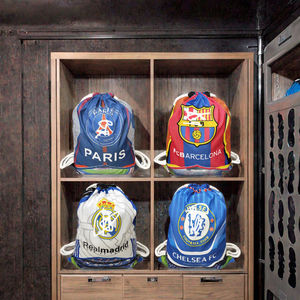 Sac à dos à cordon personnalisé pour les fans de football, sac en polyester imprimé numériquement avec le drapeau de la Coupe du monde de football, cadeau - Product Image 2