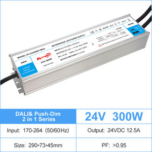 Driver LED Dimmable Sans Scintillement 300W CV DALI Push 2-en-1 100-240V/170-264VAC DC 24V 48V IP67 Étanche Alimentation LED Simple - Product Image 4