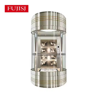 Moderno-Design piccolo ascensore di osservazione residenziale per uso domestico Gearless AC Drive per le applicazioni del centro commerciale al coperto