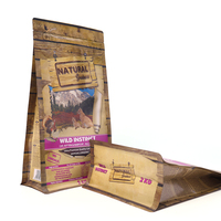 Sac d'emballage personnalisé pour aliments pour animaux de compagnie, nourriture pour chats et chiens, litière pour chats, sachet à fond plat avec fermeture éclair, sac d'emballage pour animaux de compagnie à haute barrière