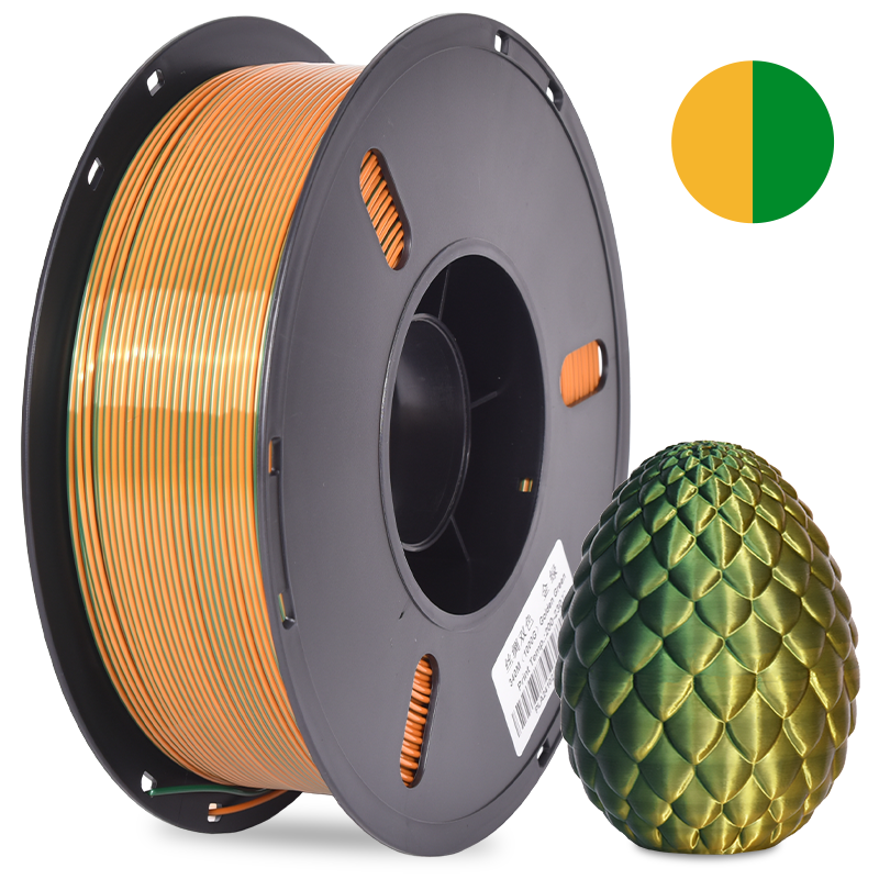 PLA Seda Doble Dorado-Verde 1kg