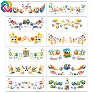Autocollant personnalisé Coupe du Monde de Football 2026, protections de joue pour fans, <span class=keywords><strong>tatouages</strong></span> <span class=keywords><strong>temporaires</strong></span> pour événements, étiquette en PVC imprimée UV avec vernis - Product Image 5