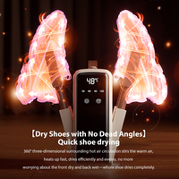 Nouveau style : Séchoir à chaussures portable pliable à 4 bras, séchage rapide, déshumidification, température constante, pour usage domestique