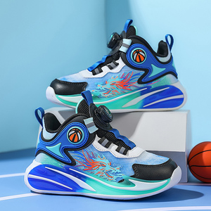 Chaussures de sport respirantes en cuir patchwork Cema pour enfants, légères, à semelle souple, pour le basketball, pour les plus âgés - Product Image 5