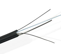 Harga grosir pabrik kabel optik Serat FTTH luar ruangan 1 2 4 Core 1km 2km kabel Internet serat optik Drop Aerial datar