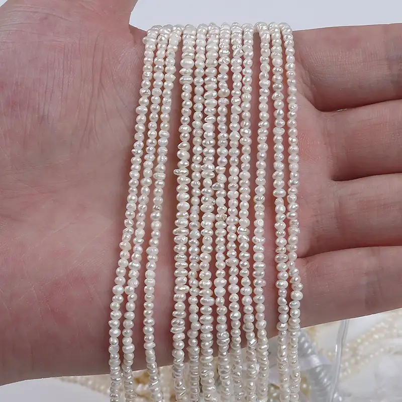 Pearl Pearls Freshwater Pearls Loose 2-2.5mm White Loose Pearl Freshwater Strand Potato Pearl Bead Natural Pearls