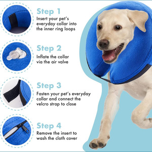 Collar Protector Quirúrgico Inflable de PVC en Forma de Cono, Collar Suave Tipo Donut para la Recuperación y Salud de Mascotas, Perros - Product Image 4