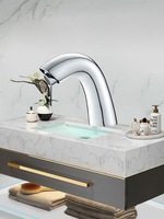Robinet de cuisine intelligent à capteur tactile sans contact, monotrou, à montage sur plan, en laiton massif, mitigeur automatique eau froide de haute qualité