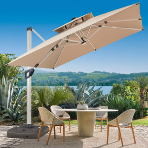 Parasol d'extérieur à énergie solaire, parasol de jardin, vente directe d'usine Foshan, prix de gros, tissu 280GSM - Product Image 3