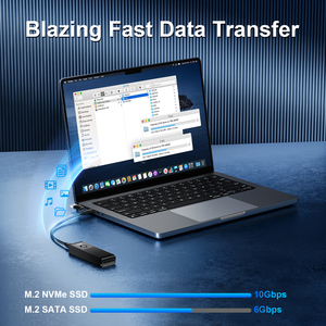 FIDECO - Nueva Carcasa <span class=keywords><strong>USB</strong></span> 3.2 de 10 Gbps para NVMe <span class=keywords><strong>SATA</strong></span>, Adaptador de SSD a <span class=keywords><strong>USB</strong></span> con Ventilador de Refrigeración - Product Image 4