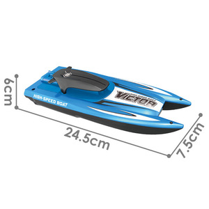 Modelo de navegación de agua de fábrica RC 2,4G, juguete competitivo resistente a colisiones, precios de plástico, barco de alta velocidad, <span class=keywords><strong>lancha</strong></span> rápida <span class=keywords><strong>pequeña</strong></span> - Product Image 1