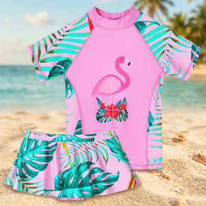 Camiseta de Manga Corta Anti-UV para Niñas, Tejido Refrescante de Spandex/Poliéster, Costuras Planas, Protección Solar, Deportes Acuáticos Activos, BJJ - Product Image 3