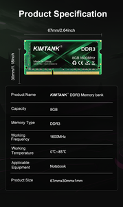 Kimtank 8GB 4GB 1600MHz/1333MHzDDR3 <strong>DDR</strong> ECC SODIMM Laptop <strong>RAM</strong> <strong>in</strong> Stock - Product Image 6