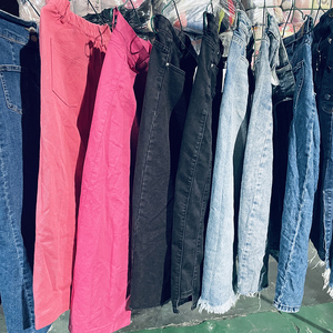 Ropa de mujer de segunda mano de marca al por mayor a granel Falda larga vaquera de cuerpo inferior de mujer de grado - Product Image 3