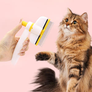 Zelfreinigende vachtborstel voor katten en honden met lang haar, <span class=keywords><strong>massage</strong></span> en verwijdering van klitten - Product Image 1