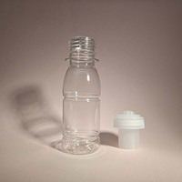 Bouteille de soda en plastique transparente de 60 ml, vente chaude, bouteilles de boissons de haute qualité avec bouchon à poudre, mini bouteille de jus