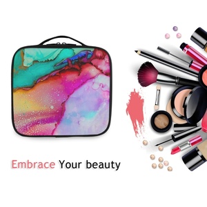 Hot Sales Custom Trendy Portable Beauty Bag Organizer Travel Cosmetic Bag Tie Dye Women Hard <b>Makeup</b> <b>Case</b> - Product Image 2