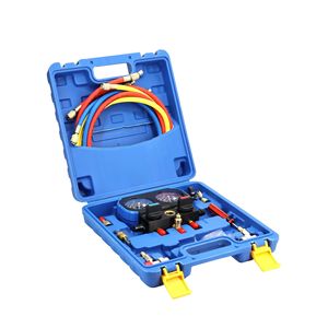Car Air Conditioning R134a Refrigerant Charging <b>Gauge</b> Kit Manifold Pressure Tool For Vehicle AC Repair Flexible Hose Set - Product Image 2