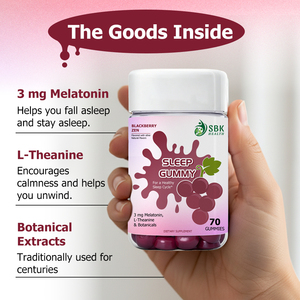 Gummies pour le sommeil à base de glucides complets, directement de l'usine, pour un endormissement plus rapide, un sommeil plus long et un soutien de la mémoire - Product Image 3