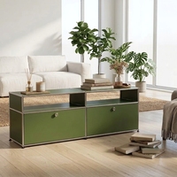 Mueble de Almacenamiento Seccional de Acero Inoxidable de Estilo Nórdico Minimalista Moderno, Aparador Metálico Delgado para Entrada o Pasillo