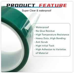 Cinta de silicona de poliéster verde de enmascaramiento de calor de salida de fábrica para uso industrial - Product Image 4