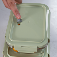Conteneur transparent neuf pour la cuisine, stockage des aliments avec couvercle ventilé