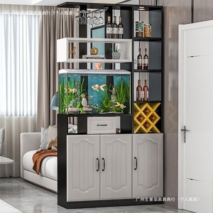 Fish Tank <b>Cabinet</b> With Wine Rack And Storage Living Room Partition <b>Cabinet</b> European Style Foyer <b>Cabinet</b> - Product Image 2