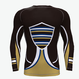 MMA Breathable Rash Guard <b>Surf</b> Shirt with Padded Shorts Sleeves - Product Image 1