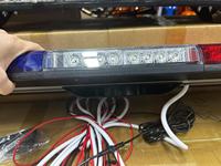 Barre lumineuse LED haute luminosité 3 watts 47 pouces avec klaxon et sirène barre lumineuse d'ambulance de véhicule d'urgence barre lumineuse d'avertissement de voiture