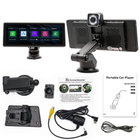 Cámara para Tablero con Pantalla Táctil Universal de 10 Pulgadas, Radio para Auto HD Inalámbrica, Reproductor MP5 Multimedia, Android Auto Inalámbrico, Carplay, Caja Negra para Auto