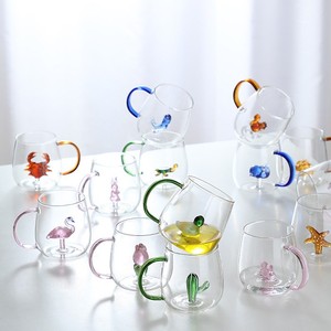 3D động vật cốc thủy tinh uống cốc nước với xử lý - Product Image 5