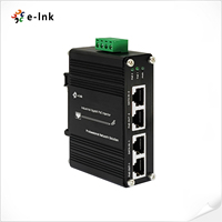 Injecteur industriel Gigabit PoE + Injecteur PoE avec entrée 12-48VDC sur rail DIN et montage mural