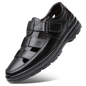 Zapatos Casuales de Cuero Genuino para Hombre, Punta Cerrada, Transpirables, Sin Cordones, para Caminar en Verano, Talla 48, Suela de Goma, Entresuela de EVA - Product Image 5