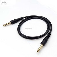 6.35mm PVC câble de guitare Audio adaptateur d'entrée auxiliaire mâle-mâle pour iPhone guitare mélangeur égaliseur tambour Microphone amplificateur