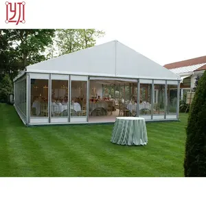 30x40 ft אלומיניום מבני זכוכית קיר מפלגת marquee חתונה אוהל עם אש תעודה