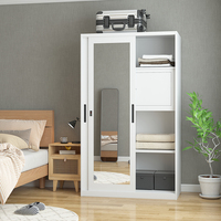 Armoire autoportante en acier avec portes coulissantes, impression personnalisée, meuble de rangement métallique pour vêtements, miroir de dressing, mobilier de salle à manger et chambre