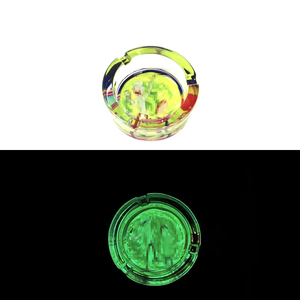 <span class=keywords><strong>Cendrier</strong></span> rond en verre personnalisé <span class=keywords><strong>Bob</strong></span> <span class=keywords><strong>Marley</strong></span>, logo lumineux dans le noir, pour fumer des cigares - Product Image 2