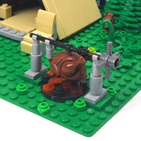 Briques de construction en plastique ABS, modèle MOC, maison, 40 pièces, pour camping, pique-nique, barbecue, tente, bricolage
