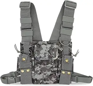 Chest Harness Bag Pacote Bolso Coldre para Duas Vias de rádio de Rádio Para Rádio em Dois Sentidos Walkie Talkie Saco Arnês