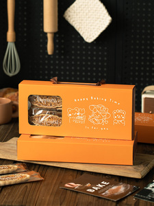 Assortiment de friandises cuites : Pâtisserie à l'ananas, Nougat aux amandes, Gaufrettes flocon de neige et Biscuits – Sac cadeau à emporter - Product Image 4