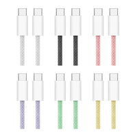 Kabel Data USB 65W Pengisian Cepat Tipe-C ke Tipe-C, USB-A, Konektor PD USB 3.0, OTP OVP dengan Bahan Nilon Terjalin
