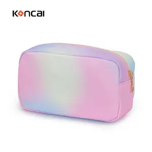 KONCAI यात्रा कॉस्मेटिक सहायक उपकरण स्पष्ट ज़िपर वैनिटी पाउच पेशेवर कलाकार मेकअप ब्रश केस आयोजक मेकअप बैग