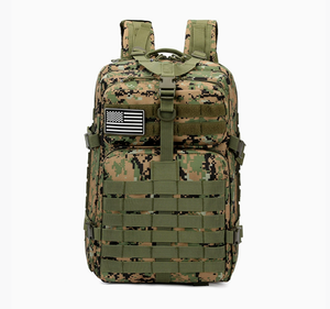Sacs à dos tactiques de camping et de chasse DFL0324 avec sangles Molle et multiples poches, camouflage noir, vert, kaki, rouge, camouflage numérique - Product Image 4
