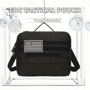 Factory Nylon Small Men's Belt Admin Tactical Bag <b>Water</b>-Proof EDC EMT Utility Gear <b>Pouch</b> with Zipper Closure Molle Admin Bag - Product Image 2