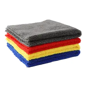 china supplier promotional polishing car detailing 40*40cm 400gsm long and short pile microfiber car cleaning wash towels